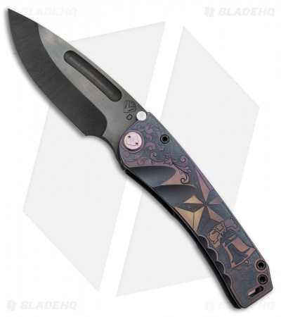 Medford Custom Marauder Frame Lock Knife Blue/Purple Ano Ti (4.25" Black) MKT