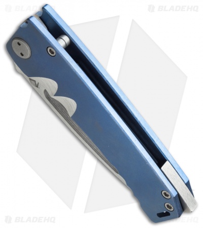 Medford Marauder Frame Lock Knife Blue Ano Titanium  (4.25" Stonewash) MKT