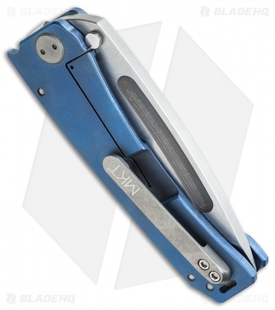 Medford Marauder Frame Lock Knife Blue Ano Titanium  (4.25" Stonewash) MKT