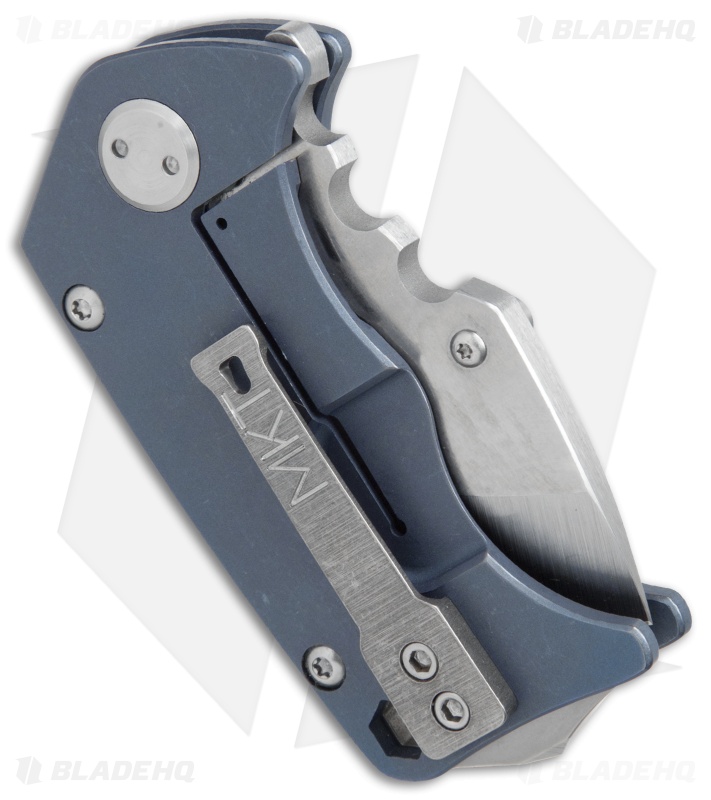  Medford Panzer Tanto Frame Lock Knife Blue Ano Geo Pattern (2.5" Tumbled) MKT