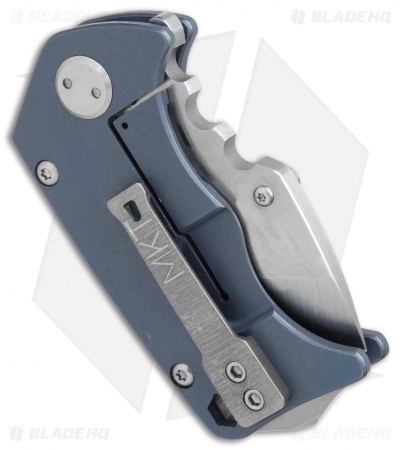  Medford Panzer Tanto Frame Lock Knife Blue Ano Geo Pattern (2.5" Tumbled) MKT