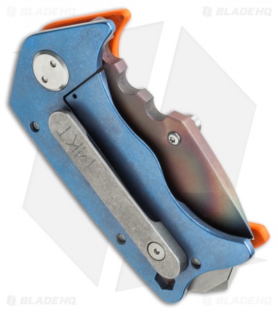 Medford Panzer Tanto Frame Lock Knife Orange G-10/ Blue Ano (2.5" Vulcan) MKT