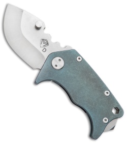 Medford Panzer Drop Point Knife Teal Titanium (2.5" Tumbled) MKT