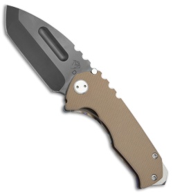 Medford Praetorian Genesis G Tanto Knife Coyote G-10 Flamed Ti (3.3" PVD) MKT