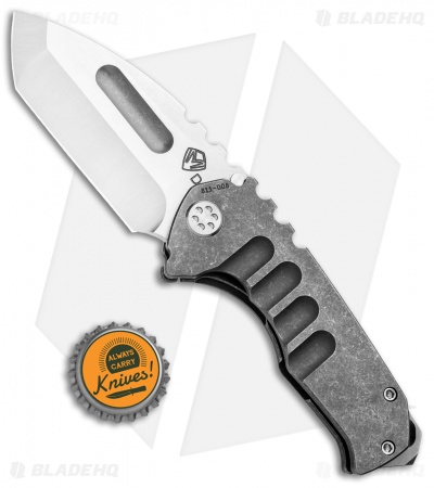 Medford Praetorian Genesis Tanto Frame Lock Knife Tumbled Ti (3.3" Stonewash) 