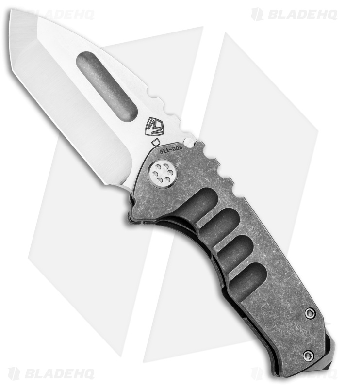 Medford Praetorian Genesis Tanto Frame Lock Knife Tumbled Ti (3.3" Stonewash) 
