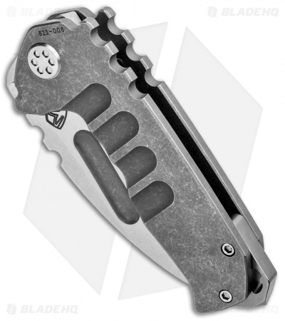 Medford Praetorian Genesis Tanto Frame Lock Knife Tumbled Ti (3.3" Stonewash) 