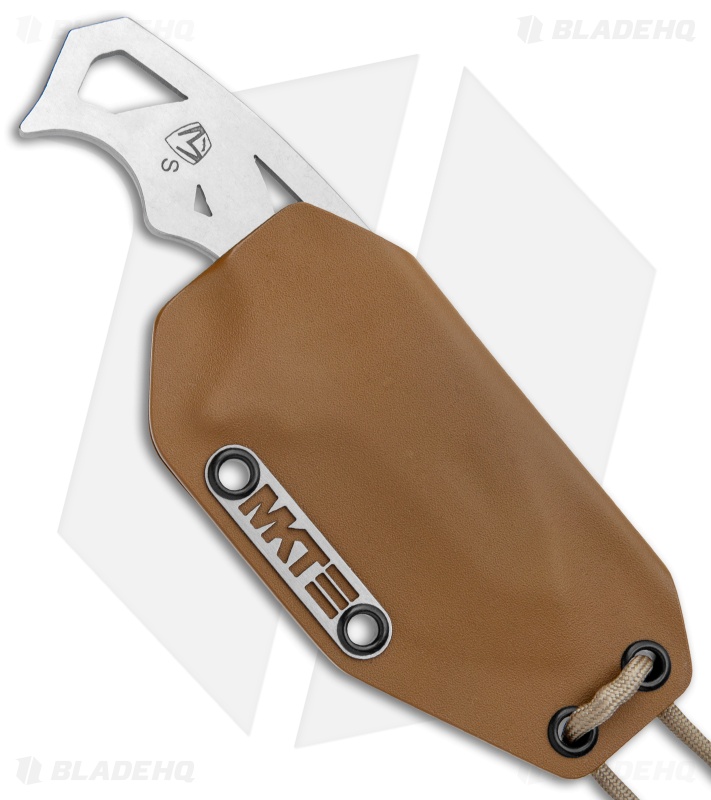 Medford Praetorian Neck Knife Coyote Brown Kydex Sheath (3" Stonewash) MKT