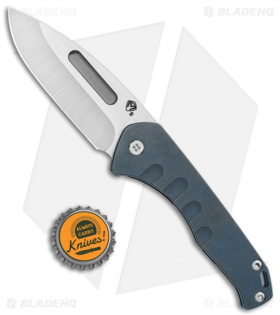 Medford Praetorian Slim Frame Lock Knife Blue Ano Drop Point (3.3" Satin)