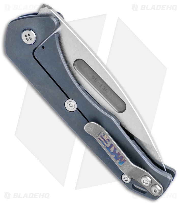 Medford Praetorian Slim Frame Lock Knife Blue Ano Drop Point (3.3" Satin)