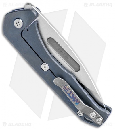 Medford Praetorian Slim Frame Lock Knife Blue Ano Drop Point (3.3" Satin)