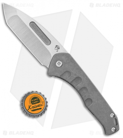 Medford Praetorian Slim Frame Lock Knife Tumbled Titanium Tanto (3.3" Tumbled)