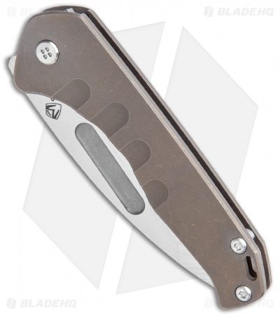 Medford Praetorian Slim Frame Lock Knife Bronze Ano Tanto (3.3" Tumbled)