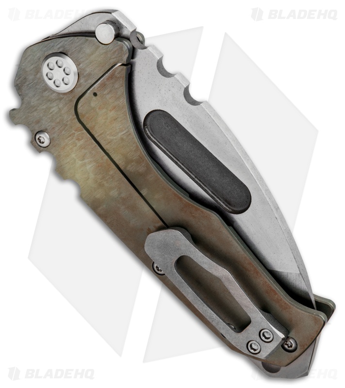 Medford Custom Praetorian T Frame Lock Knife Sculpted Bronze Fade