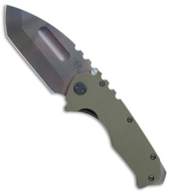 Medford Praetorian G Frame Lock Knife OD Green G-10/PVD (3.75" Flamed) MKT