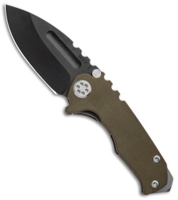 Medford Micro Praetorian Frame Lock Knife Green G-10/Ti (2.75" Black PVD)