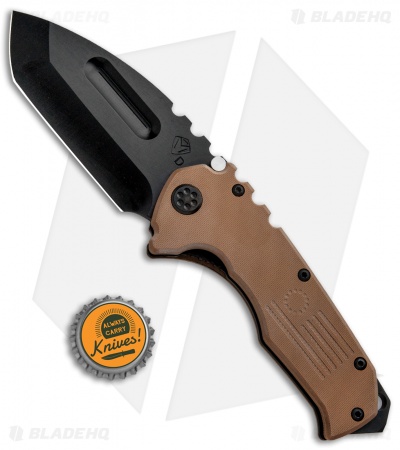 Medford Praetorian Scout Tanto Liner Lock Knife Coyote G-10 (3.75" Black) MKT