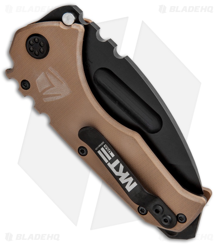 Medford Praetorian Scout Tanto Liner Lock Knife Coyote G-10 (3.75" Black) MKT