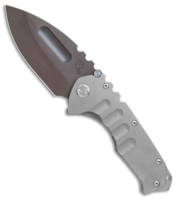 Medford Praetorian T Frame Lock Knife Tumbled Titanium (3.75" Vulcan) MKT