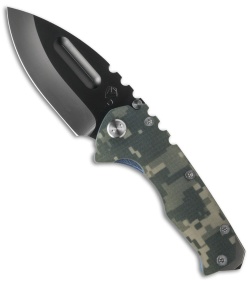 Medford Praetorian G Frame Lock Knife Camo G-10/Blue Ano (3.75" Black) MKT