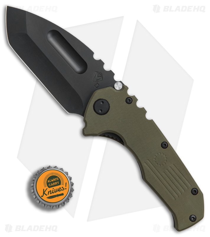 Medford Praetorian Scout Liner Lock Knife OD Green G-10 (3.6" Black) MKT