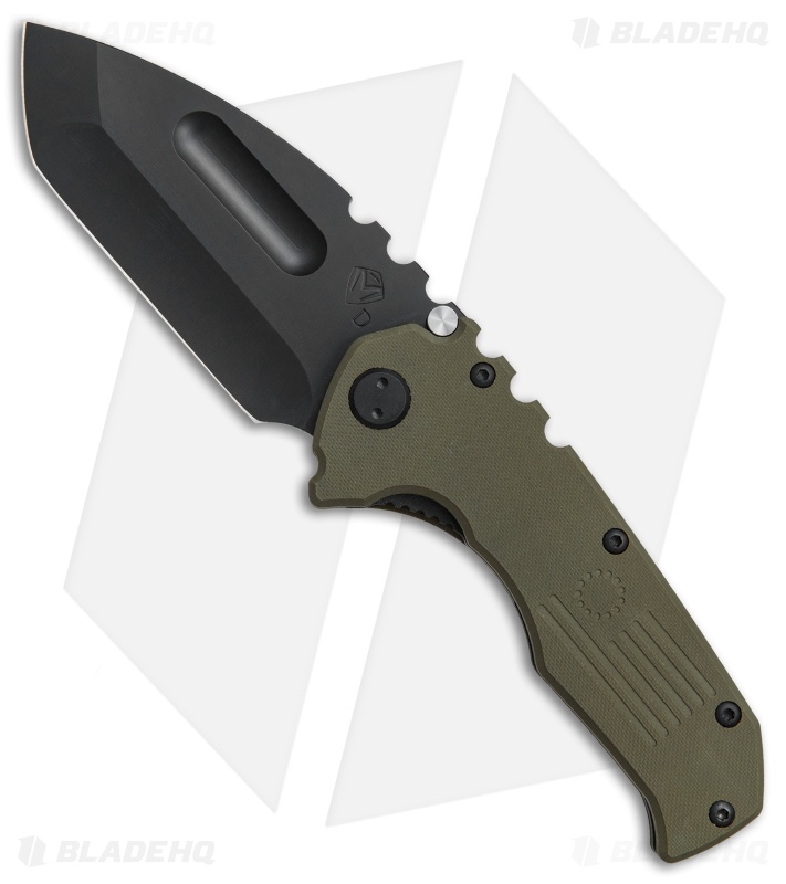 Medford Praetorian Scout Liner Lock Knife OD Green G-10 (3.6" Black) MKT