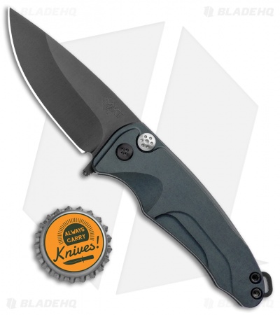 Medford Smooth Criminal Plunge Lock Flipper Knife Blue (3" Black PVD)