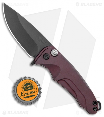 Medford Smooth Criminal Plunge Lock Flipper Knife Red (3" Black PVD)