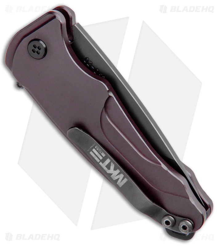 Medford Smooth Criminal Plunge Lock Flipper Knife Red (3" Black PVD)