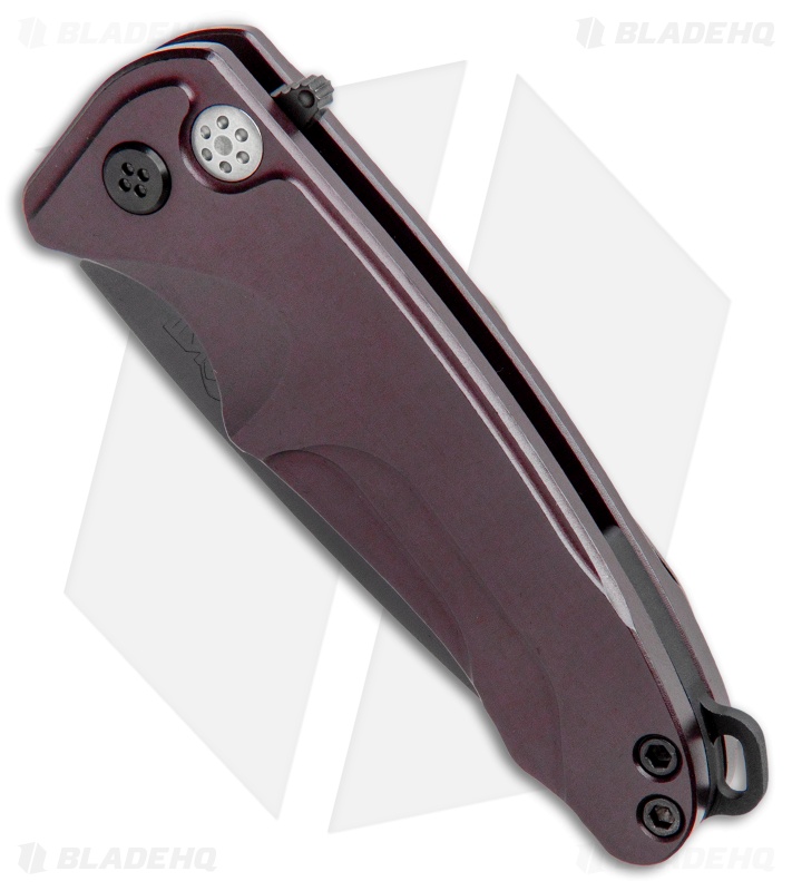 Medford Smooth Criminal Plunge Lock Flipper Knife Red (3" Black PVD)
