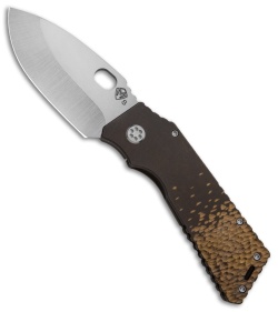 Medford Custom TFF-H Frame Lock Knife Textured Bronze Ti (4" Stonewash) MKT