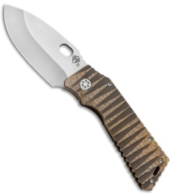 Medford Custom TFF-H Frame Lock Knife Sculpted Bronze Ti (4" Stonewash) MKT