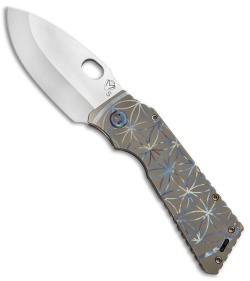 Medford Custom TFF-1 Fat Daddy Knife Titanium Flower of Life (4" Satin) MKT