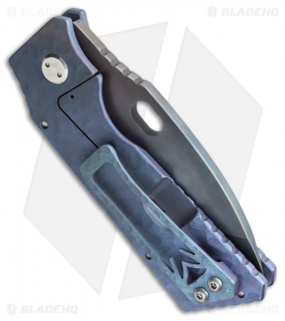 Medford TFF-1 Big Daddy Knife Sculpted Blue Ano Titanium (4" Vulcan) MKT