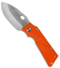 Medford TFF-1 Frame Lock Knife Milled Orange G-10 (4" Stonewash) MKT