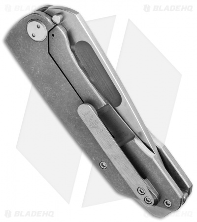 Medford The General Frame Lock Knife Tumbled Titanium w/ Star (4" Stonewash) MKT