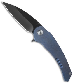 Medford Viper Flipper Knife Blue Ti (4.125" Black) MKT - Blade HQ