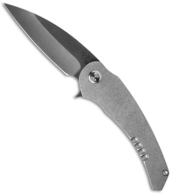 Medford Viper Flipper Knife Tumbled Titanium (4.125" Black) MKT