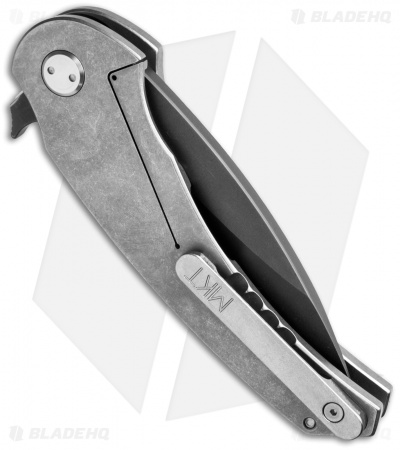 Medford Viper Flipper Knife Tumbled Titanium (4.125" Black) MKT