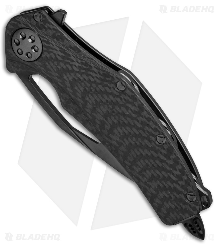 Marfione Custom Matrix-R Flipper Knife Carbon Fiber (3.75" High Polished DLC) 