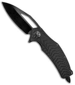 Marfione Custom Matrix-R Flipper Knife Carbon Fiber (3.75" High Polished DLC) 