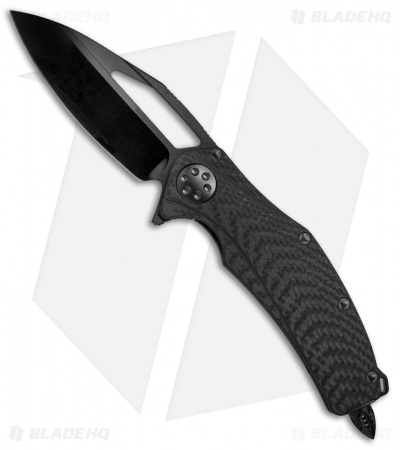 Marfione Custom Matrix-R Flipper Knife Carbon Fiber (3.75" High Polished DLC) 