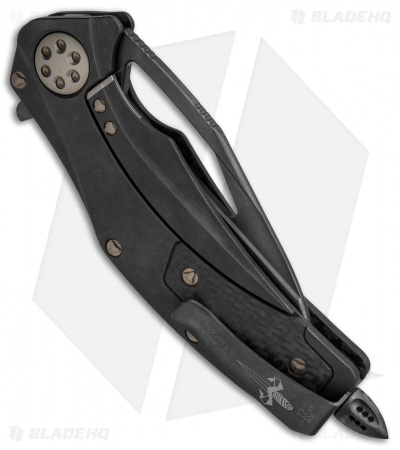 Marfione Custom Matrix-R Flipper Knife Carbon Fiber (3.75" DLC Apocalyptic)