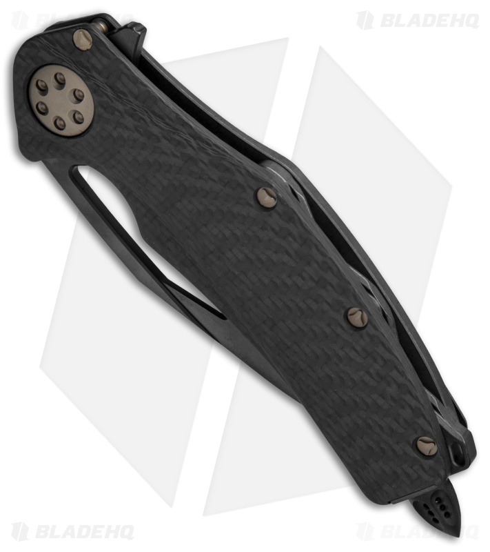 Marfione Custom Matrix-R Flipper Knife Carbon Fiber (3.75" DLC Apocalyptic)