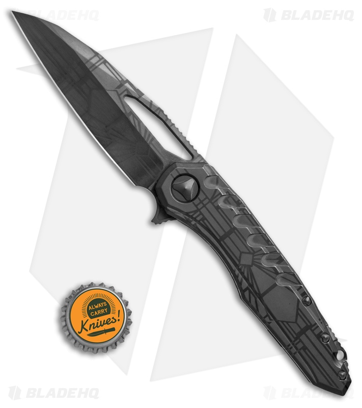 Marfione Custom Sigil MK6 Knife Art Deco Ghost DLC Ti (3.75" Ghost DLC M390)