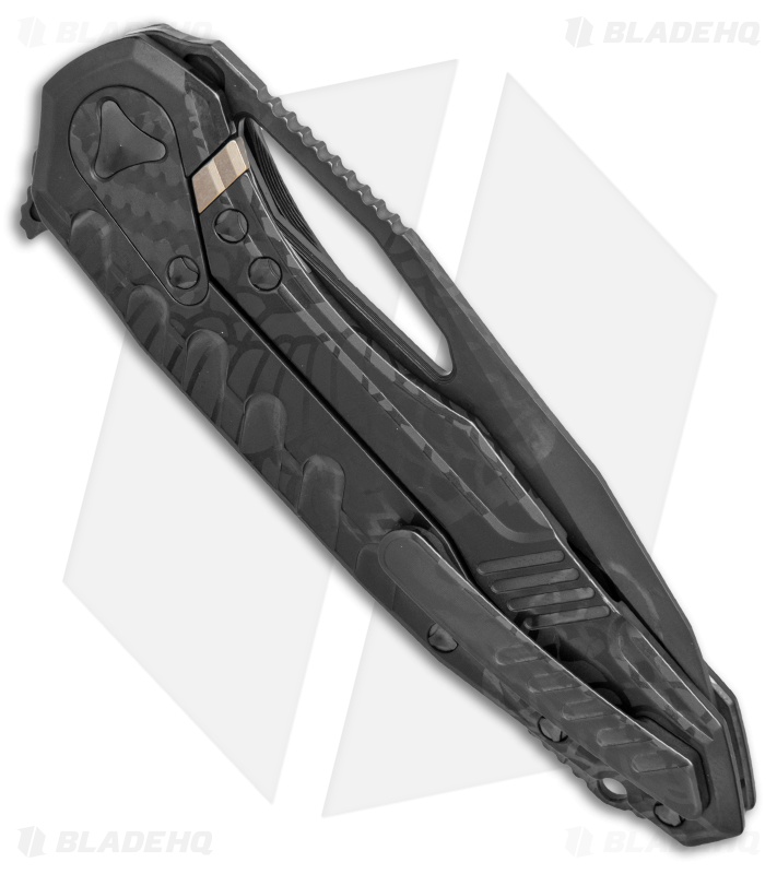 Marfione Custom Sigil MK6 Knife Snake Skin Ghost DLC Ti (3.75" Ghost DLC M390)