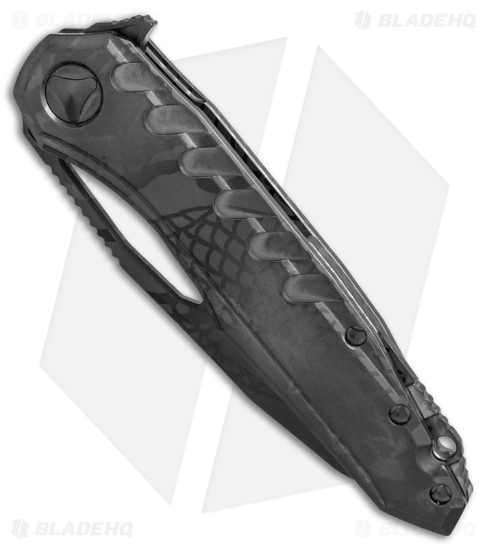 Marfione Custom Sigil MK6 Knife Snake Skin Ghost DLC Ti (3.75" Ghost DLC M390)