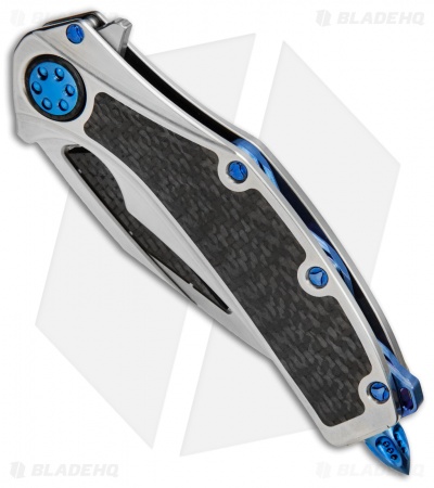 Marfione Custom Super Matrix-R Knife Titanium/Carbon Fiber (3.75" Mirror/CF)