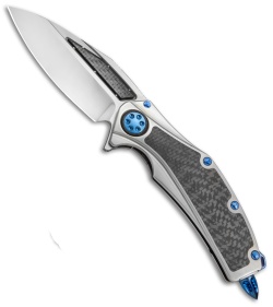 Marfione Custom Super Matrix-R Knife Titanium/Carbon Fiber (3.75" Mirror/CF)