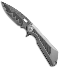 Marfione / Strider Custom MSG-3.5  Knife Ti/CF (3.5" Armor Core Damascus)